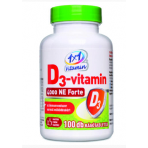 Olcsó 1x1 vitamin D3-vitamin 4000IU rágótabletta 100 db