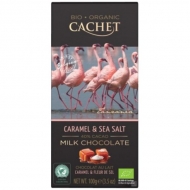 Olcsó Cachet bio táblás tejcsokoládé sós karamellás 100 g