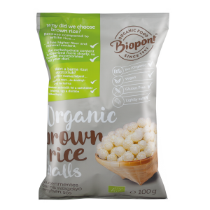 Olcsó Biopont bio extrudált barna rizsgolyó enyhén sós 100 g