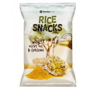 Olcsó Benlian Food Rice Snack kurkumás olivaolajos puffasztott rizs 50g