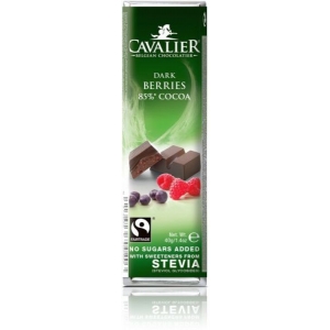 Olcsó Cavalier étcsokoládé szelet stevia bogyós gyümölcs 40g