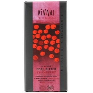 Olcsó Vivani Bio étcsokoládé vörösáfonyás 100g