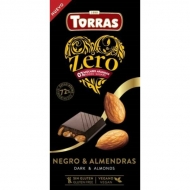 Olcsó Torras zero étcsokoládé hozzáadott cukor nélkül mandulával 150 g