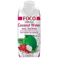 Olcsó Foco kókuszvíz uht lychees 330 ml