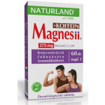 Olcsó Naturland magnesii+koffein étrend-kiegészítő tabletta 60 db