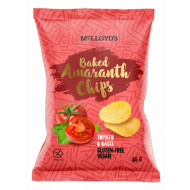 Olcsó Mclloyds bio amaranth chips sült snack paradicsomos bazsalikomos 65 g