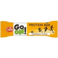 Olcsó Sante GO ON tejcsokoládéval bevont vaniliás protein szelet 50g