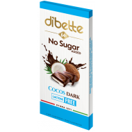 Olcsó Dibette nas kókusz ízű  krémmel töltött étcsokoládé hozzáadott cukor nélkül 80 g