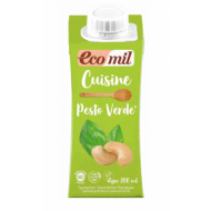 Olcsó Ecomil bio konyhai főzőalap kesudióból zöld pesto ízesítéssel 200 ml
