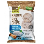 Olcsó Rice Up barna rizs chips sós és borsos ízű 60 g